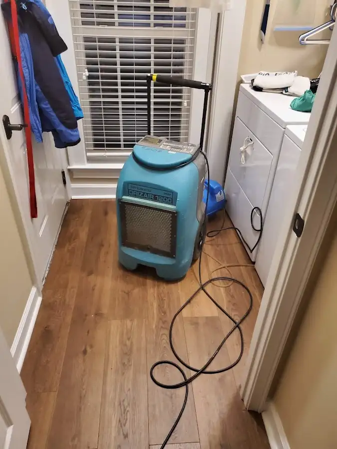 Commercial dehumidifier deployed for Flood Damage Cleanup in Park City